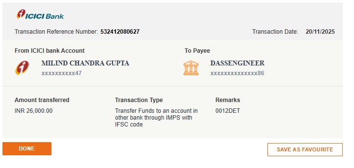 Purchased item